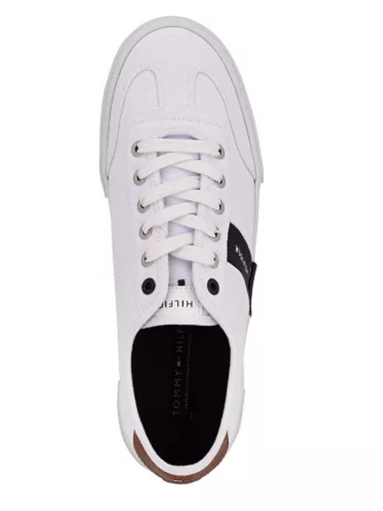 Tommy Hilfiger Other - Tommy Hilfiger White and Navy Low-Top Men’s Sneaker Size 10 w-Spot
